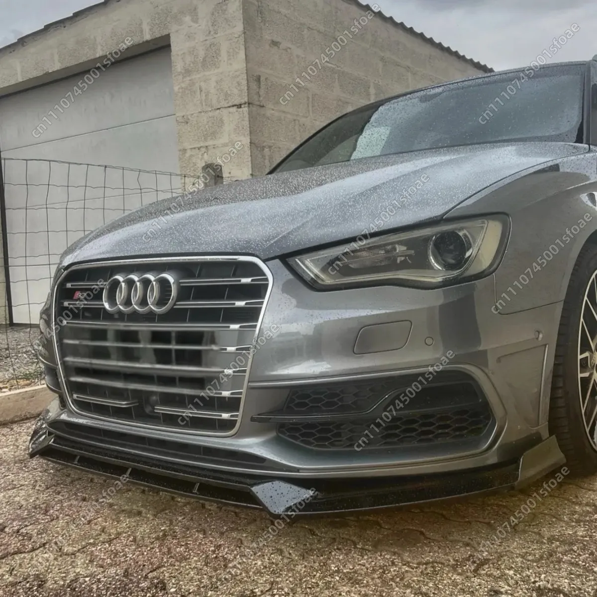 

Front Bumper Splitter Lip Spoiler for Audi A3 S-Line S3 8V Facelift 2017- 2020 Glossy Black Protecter Body Kits Accessories