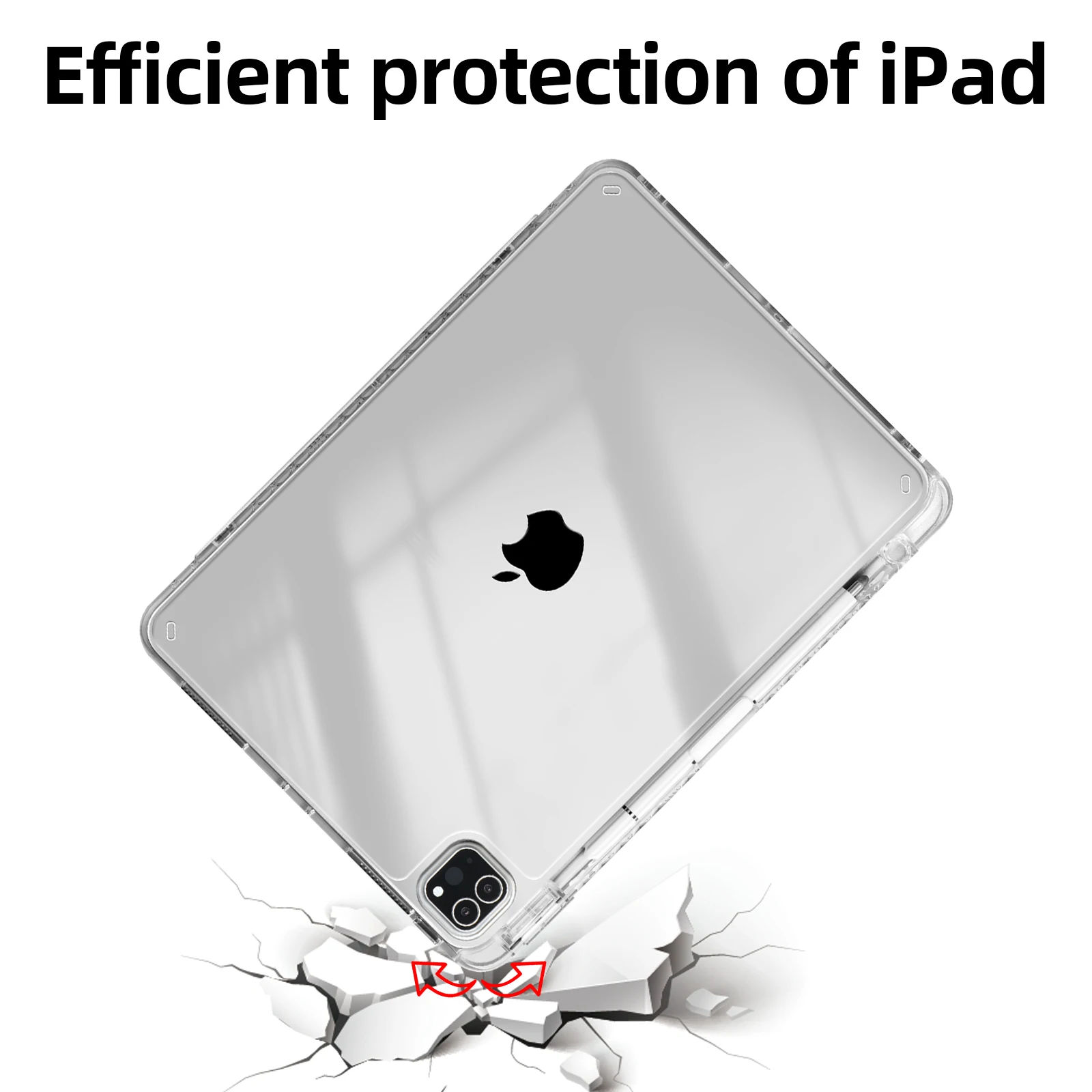 Coque en acrylique haute transparence pour iPad, coque pour iPad Pro 11, 2022, iPad 9e génération, 2021 génération, Air 5, Air 4, 8/7, 2022