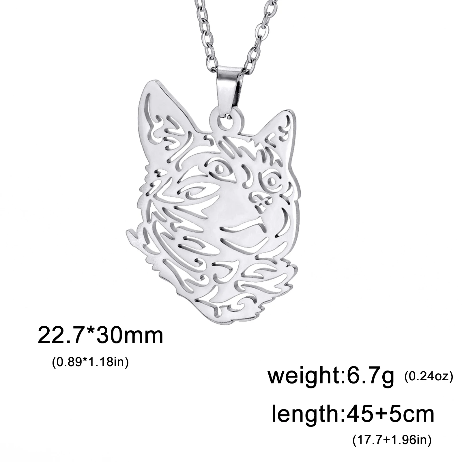 Skyrim Hollow Pattern Beast (Cat) Pendant Stainless Steel Necklace Men\'s and Women\'s Fashion Cute Plush Jewelry Gift New