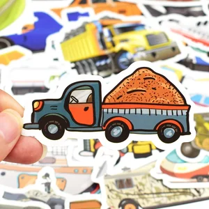 Schöner Ingenieurauto -Aufkleber für Kinder, Bus, LKW, Motorrad, Fahrt, Karren, Koffer, Laptop, Skate, Spielzeug, 50 Stcs 6 Haupt -Selbstverkaufsverkauf - №1