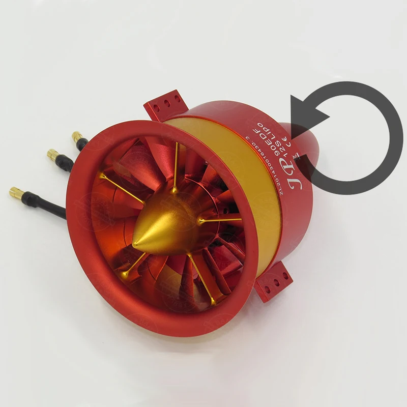 

JP Hobby 90mm Counter Clockwise Rotation Aluminum Alloy EDF With 12S Brushless Motor For RC Planes