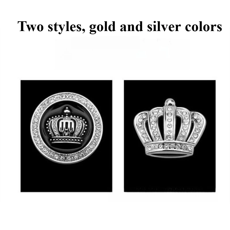 High-quality Modification Metal Stereoscopic Stickers Diamond Crown Pattern Body Decoration Scratch Cover Car Accessories - view 3