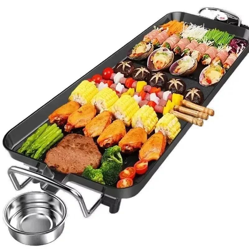 

Electric KOREAN BBQ Smokeless Grills, Nonstick Surfaces & Adjustable 5 Temperature Setting, Indoor/Outdoor Grill