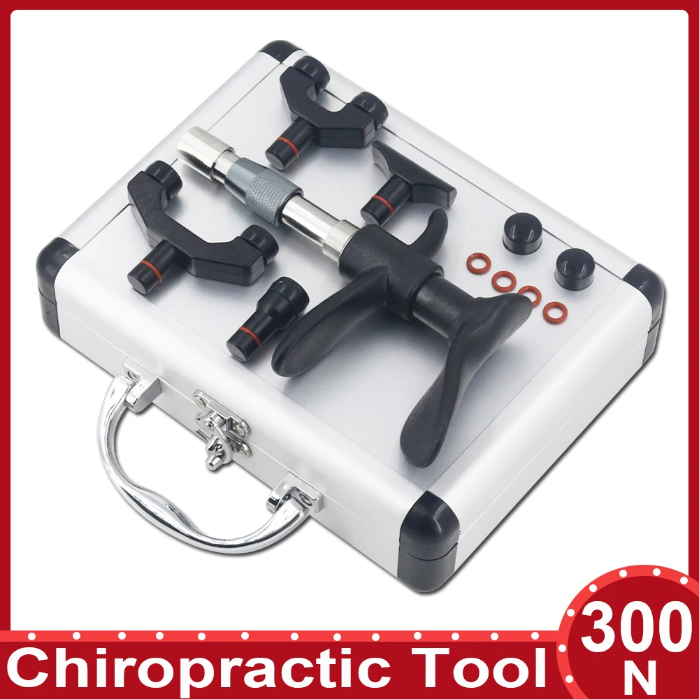 

300N Manual Chiropractic Adjusting Tool Physical Therapy Spine Correction Chiropractic Tool Spinal Adjustment 4 Heads Home Use