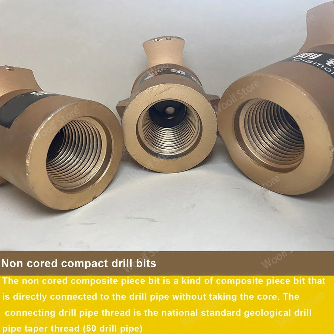 ดอกสว่านเว้า3ปีก PDC บิตเจาะแกนหลัก PDC บิตเจาะสำรวจทางธรณีวิทยาสำหรับ/แผ่นแบนไม่มีแกน