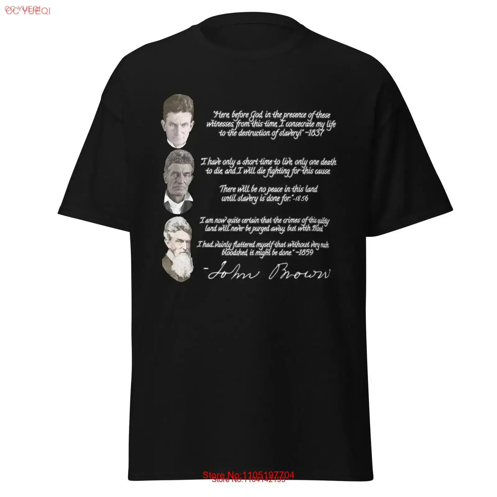 Camiseta con cita de John Brown, camiseta vintage lavada, cómoda, versátil, suave, para uso diario, ropa de diseñador de moda, informal Unisex