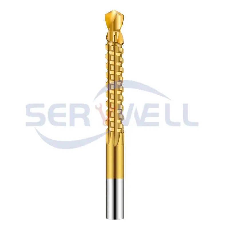 6 Chiếc/3/4/5/6/6.5/8Mm HSS Phủ Titan Thấy Bộ Mũi Khoan Xoắn Cắt Mặt Mộc Của Dụng Cụ WoodworkingReaming Khoan Khắc