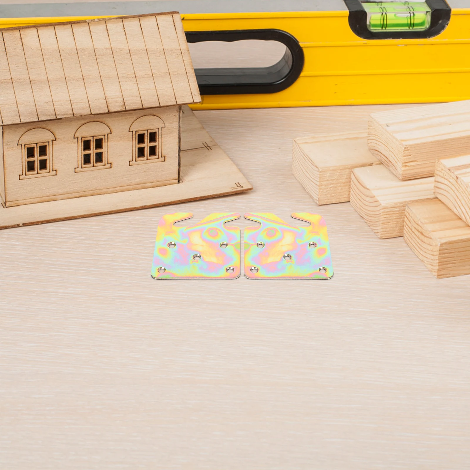 

2 Pcs Wood Bed Rail Hook Plates Thicken Hardware Hinge Fit Solid Wood Beds Design Term Use for Wooden