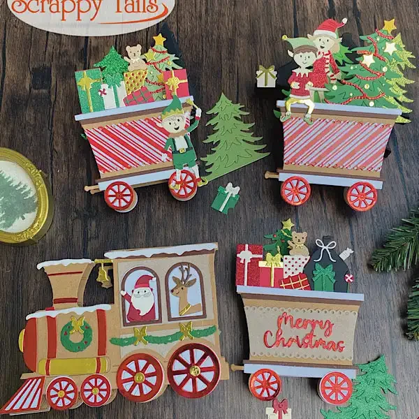 قوالب القطع المعدنية الجديدة لقطار وPolar Express Elves 2025 من أجل صانع الحرف اليدوية لسكرابوكينغ قالب ألبوم الصور مصنوع يدويًا