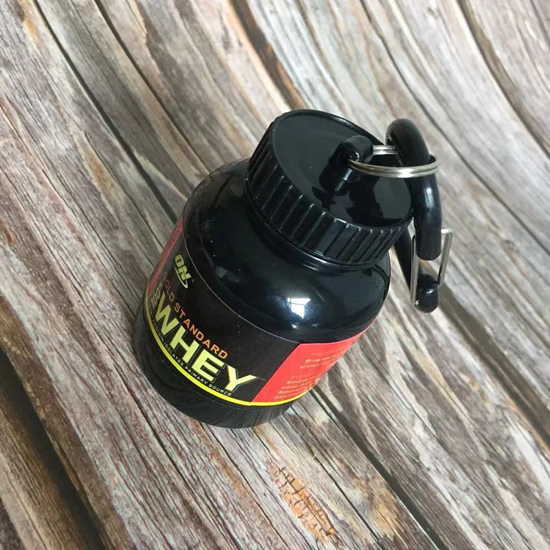 100ML Outdoor Sport Mini Tragbare Protein Behälter Pulver Flasche Mit Molken Schlüsselbund Gesundheit Trichter Medizin Box Kleine Wasser Tasse – Detail 3