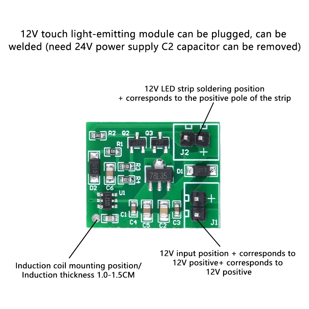 Touch Sensing LED Luminous Module DC 6V 12V 24V Luminous River Starry Sky Table Sensing Table Driving Board 11.5-12.5V 5-24V