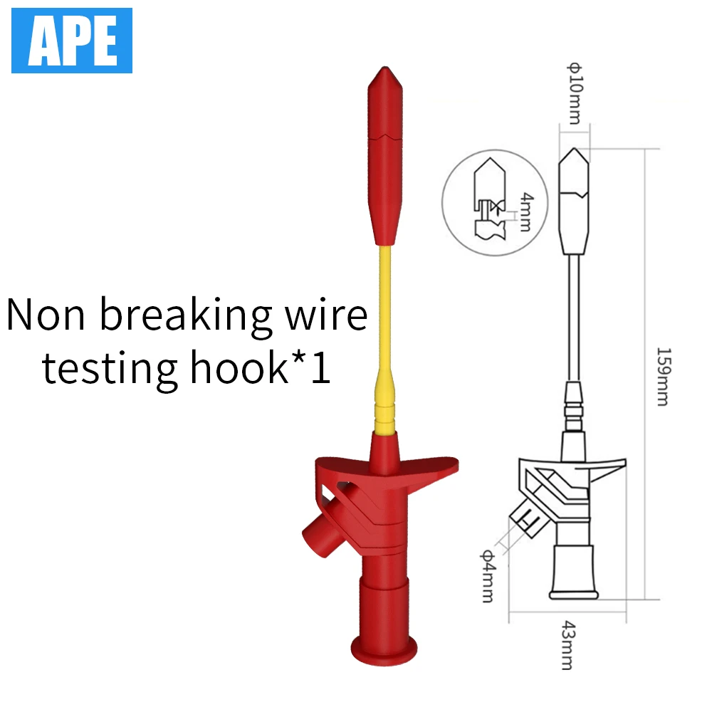 15pcs Electrical Multimeter Test Kit with LED test light with Test Probes with Alligator Clips with Male to male test cables