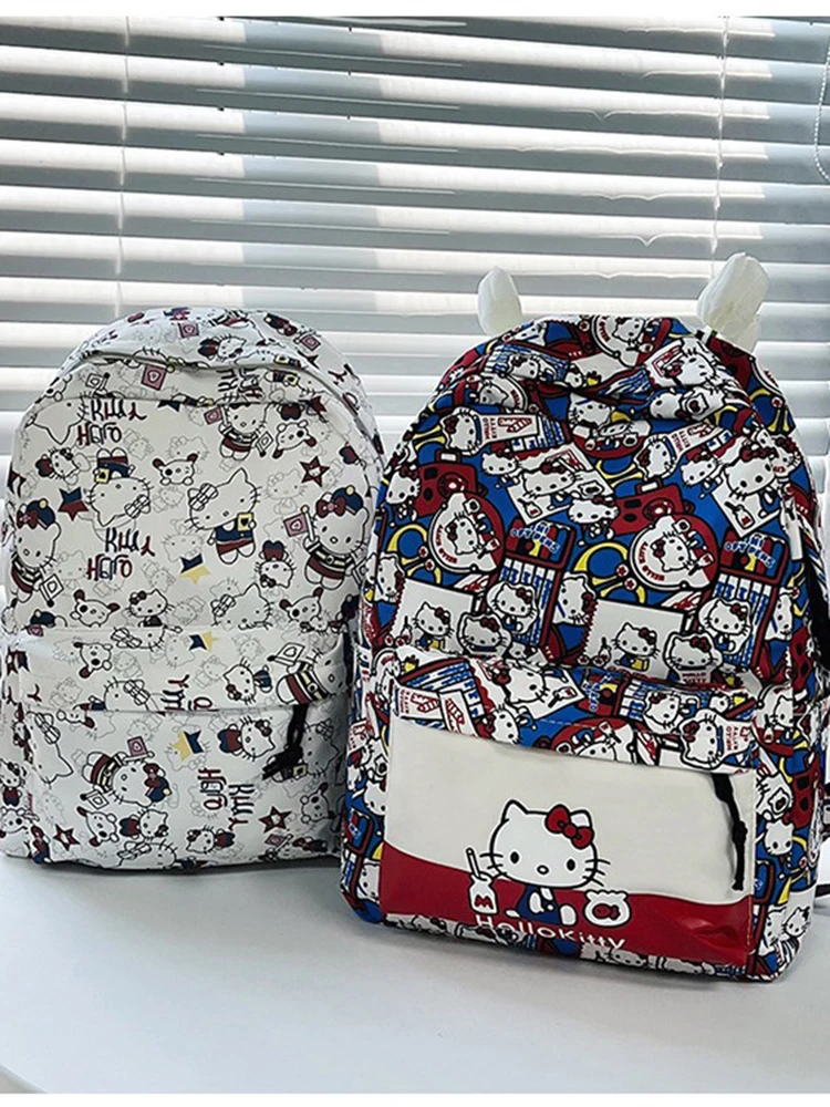 2024New Sanrio Hello Kitty Backpack Cartoon Anime Pochacco Women Cute Light Backpacks Students Bag Shoulder Kids Bags Girl Gift