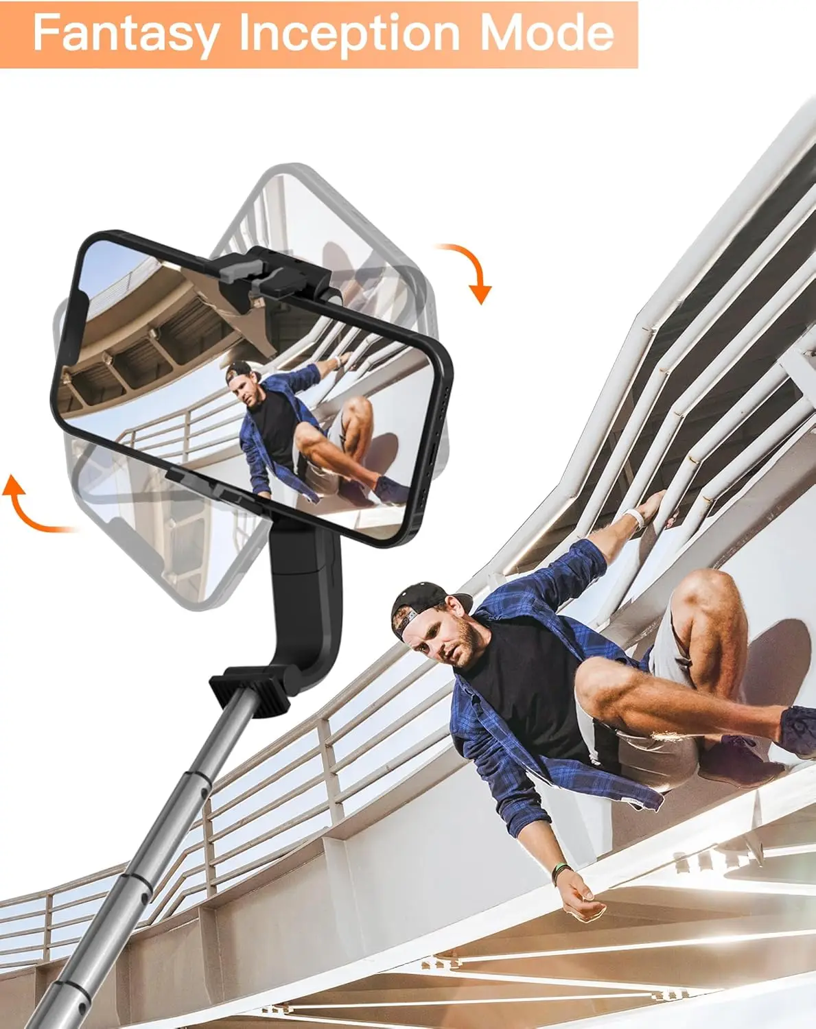 Hohem iSteady Q مثبت Gimbal للهواتف الذكية 1 محور Selfie عصا ترايبود مع تتبع الوجه آيفون 14/أندرويد