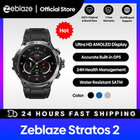 [The New 2022] Zeblaze Stratos 2 GPS Smart Watch AMOLED Display 24h Health Monitor Long Battery Life Smartwatch for Men