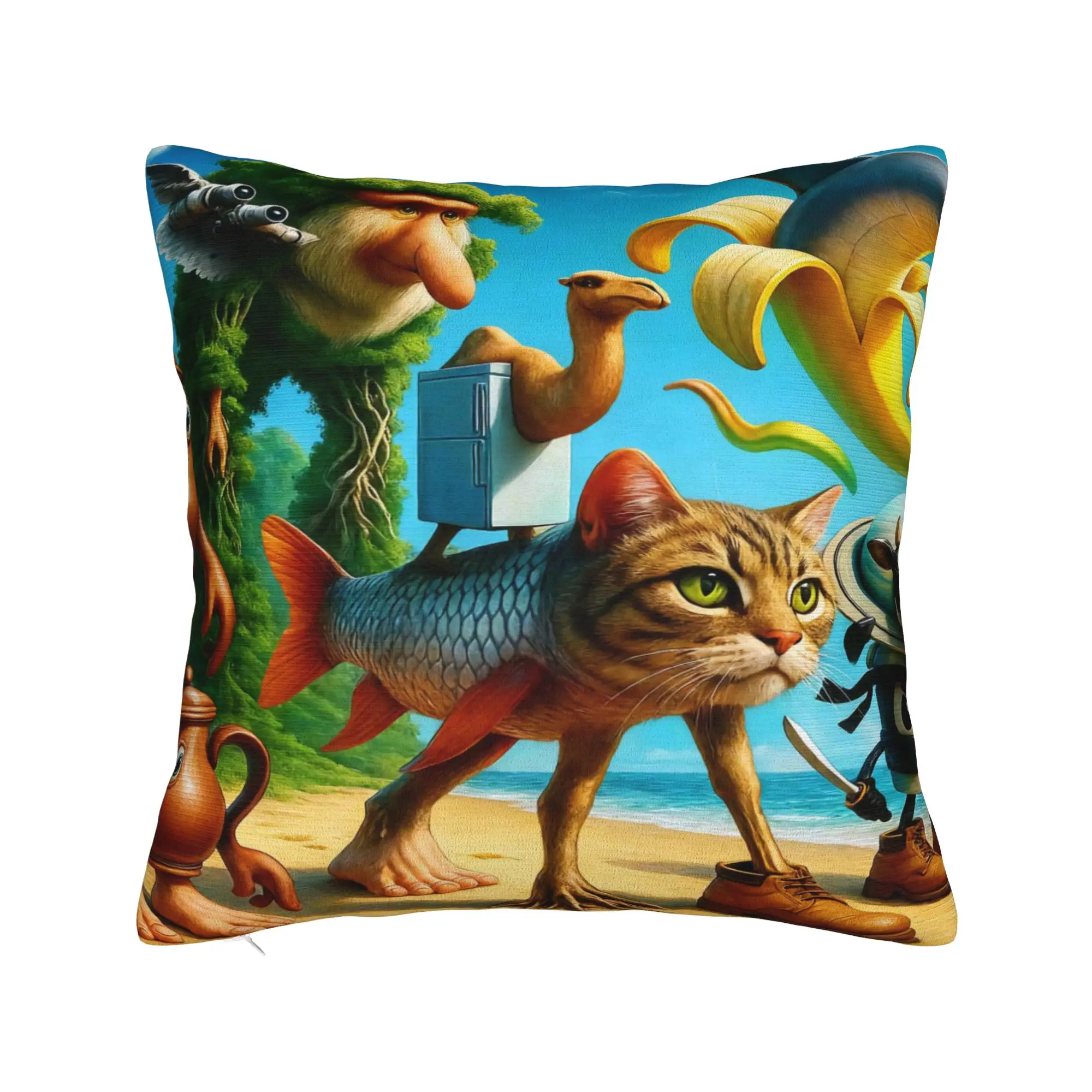 Pillow Case Italian Brainrot Graphic  Pillow Cover For Chair Sofa Home Decor Fashion Pillowcases