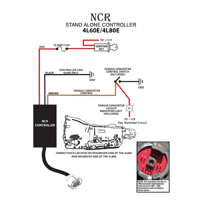 

NCR60E 4L60E Transmission Wire Harness Adapter Stand Alone Controller Manual Shift Conversion NCR 60E-T 1993-2008