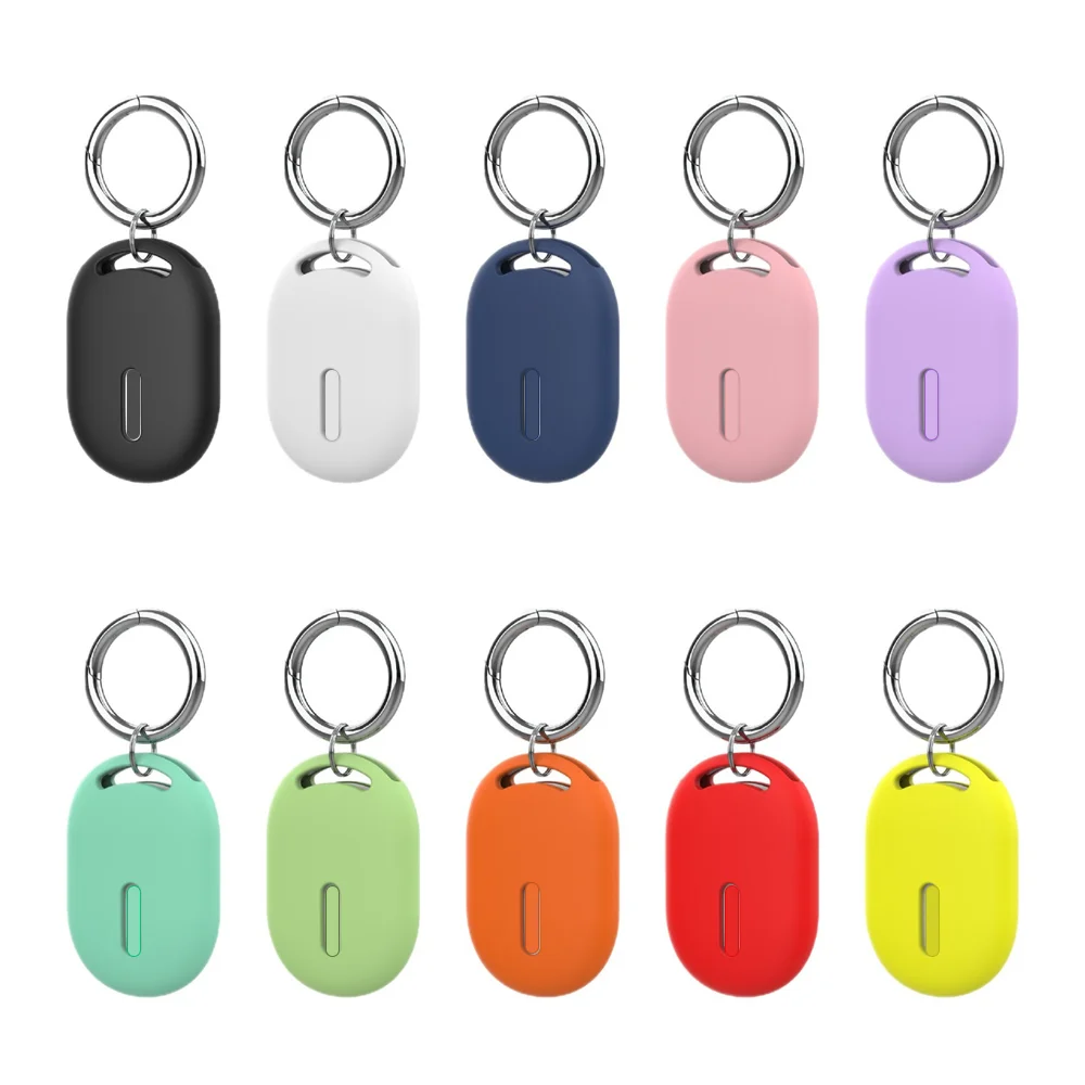 

Силиконовый защитный чехол для Xiaomi Tag, однотонный, с защитой от потери, для трекера домашних животных, с карабином, для Xiaomi Tag Sleeve