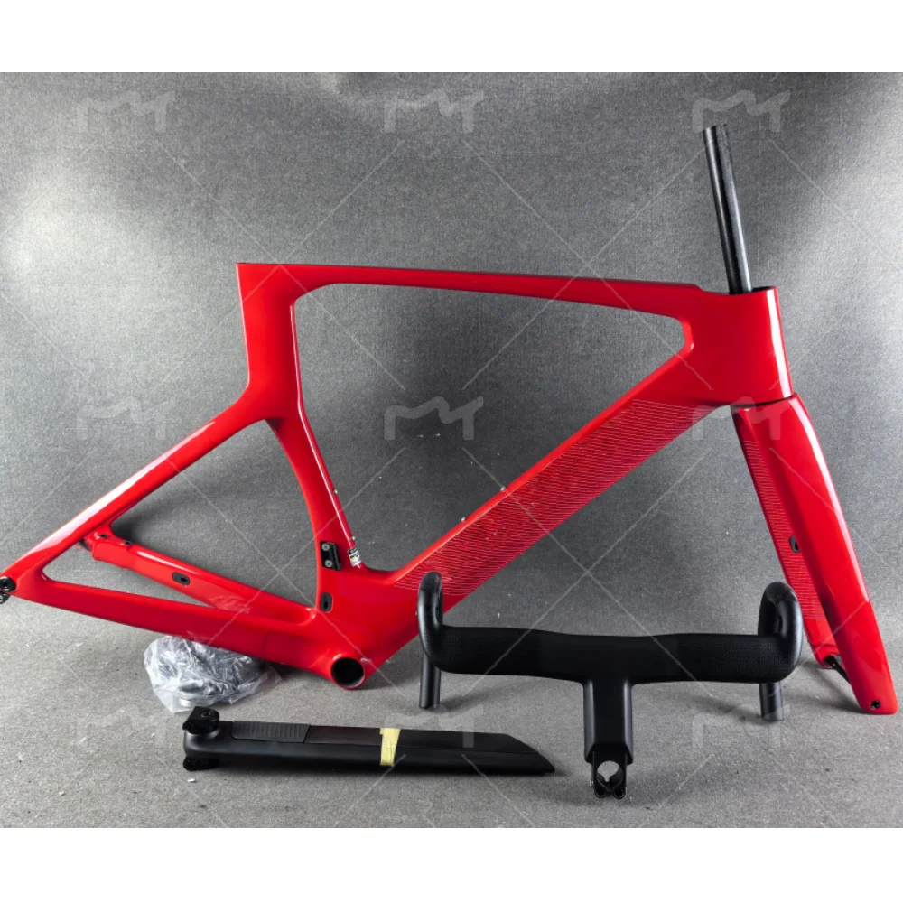 

T1100 Foil RC Road Bike Frame Carbon Bike Frameset Carbon Road Bike Frame Ultralight Racing Bicycle Frames Red Color 305