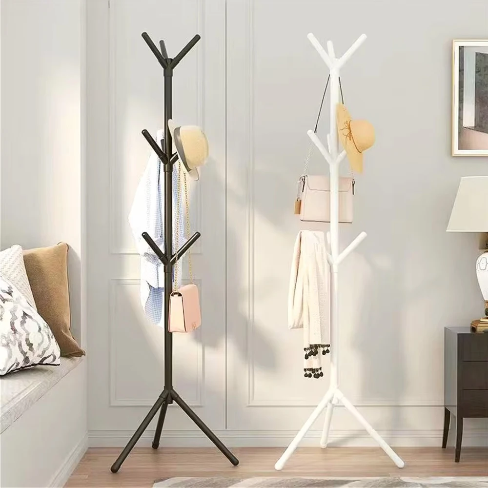 Clothes and Hats Rack Floor To Floor Bedroom Coat Hook Bedroom Vertical Tree Branch Shape Holder Hat Scarf Handbag Storage Hange