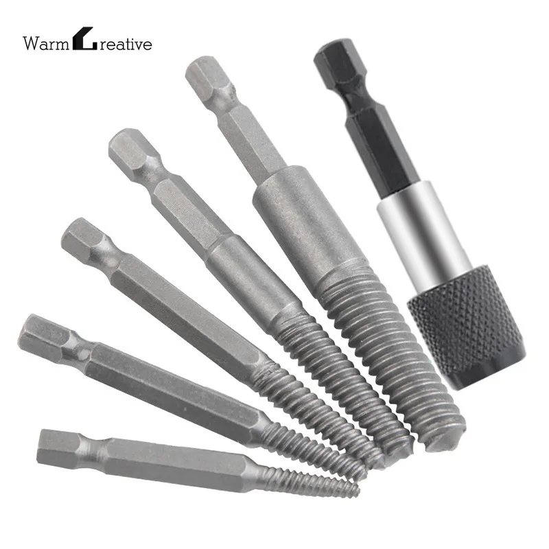 Hexagonal Handle Broken Thread Extractor Single End Fine Teeth Reverse Damaged Thread Removal Tool Sliding Thread Screw Extracto