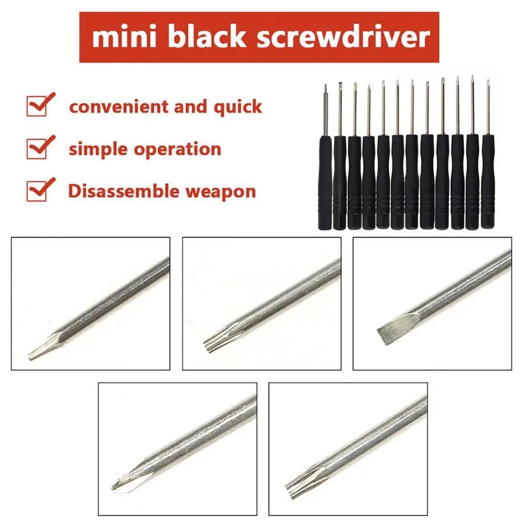 12 Pieces Screwdriver Set Multi-Functional Multi-sizes Mini Screwdrivers Repairing Tools Smartphone Tablet Products