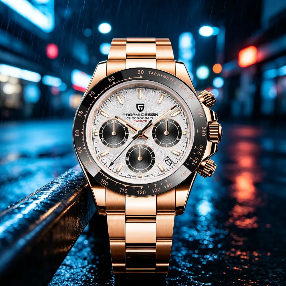Top Brand PAGANI DESIGN Luxury Men Watch Multifunctional Chronograph VK63 Quartz Watch Waterproof Calendar Luminous Gift Watches view 2
