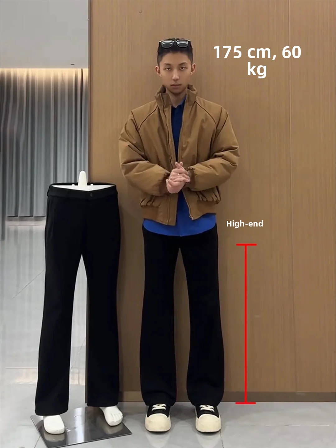 

Bla Knife Casual Pants Men's Extended Length Elevated Waist Micro Flared Cleanfit Straight Leggings Spring Season