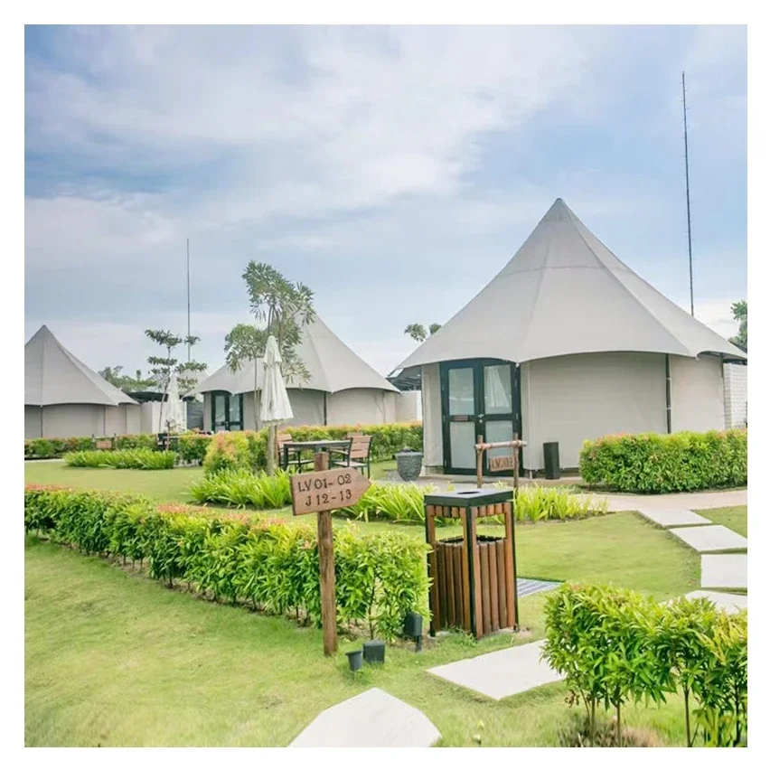 

Outdoor Tenda camping waterproof hunting tent canvas camping bell tent luxury Mongolian tent