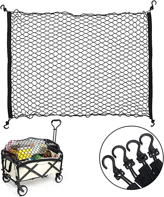 PP Heavy Duty Car Cargo Net Elastic Plastic Rubber Mesh Battle Pickup Cargo Net Surplus Cargo Net