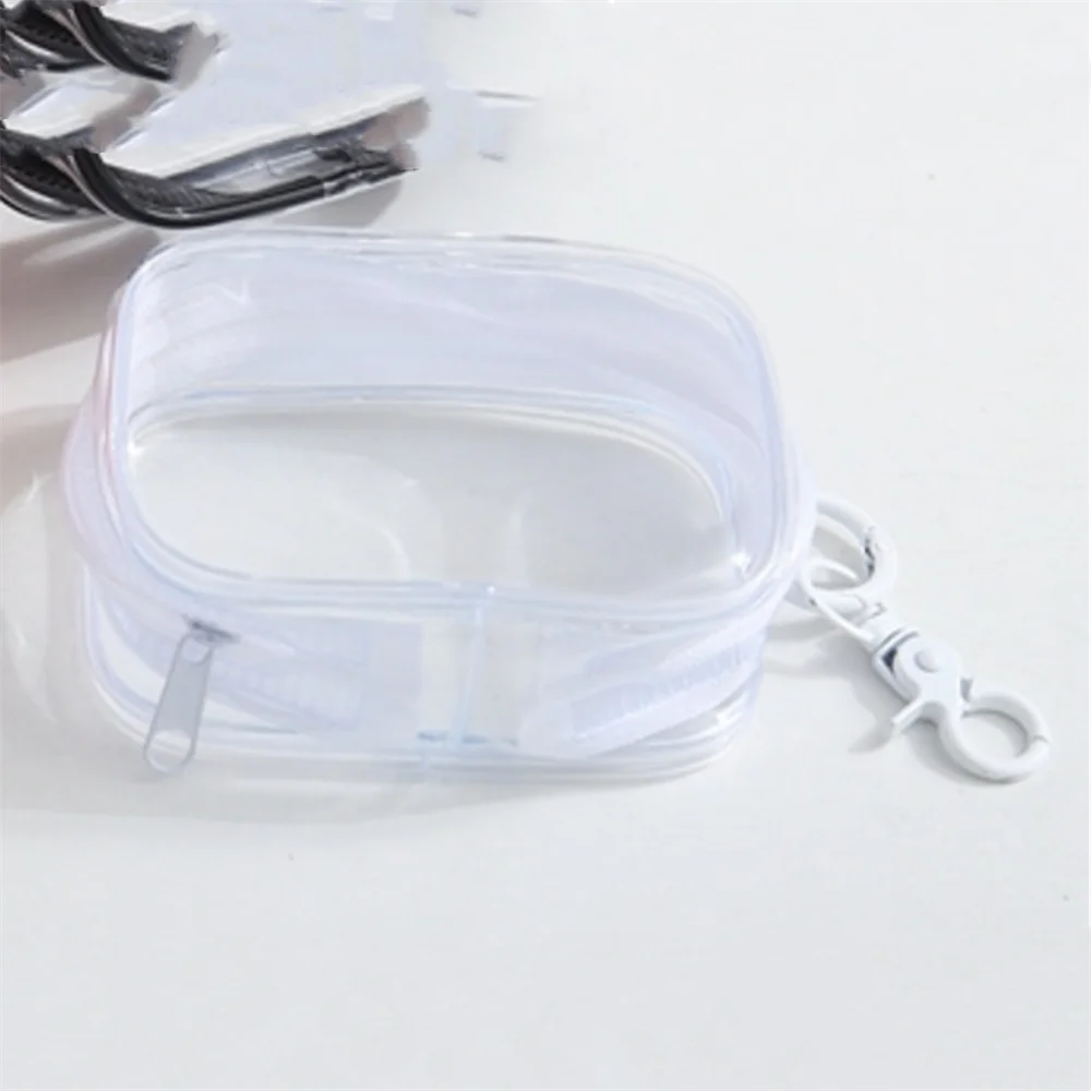 Compact Keychain Case Dustproof Lightweight Transparent Charger Protector Box Multipurpose Storage Bag For Toy Collectors New