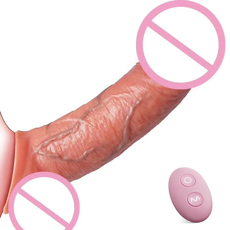 New Penis Enlargement Sleeve Vibrator for Men Cock Ring Header Enlargement Extension Enhancement Men Silicone Condom Sex Toy