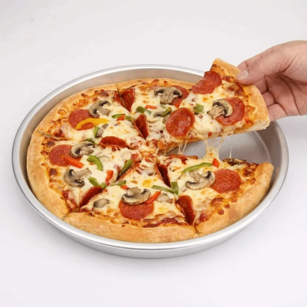 Cookie Baking Aluminum Alloy Pizza Tray Non-Stick Round Cake Mold 6-10in Even Heating Baking Pan Kitchen Baking