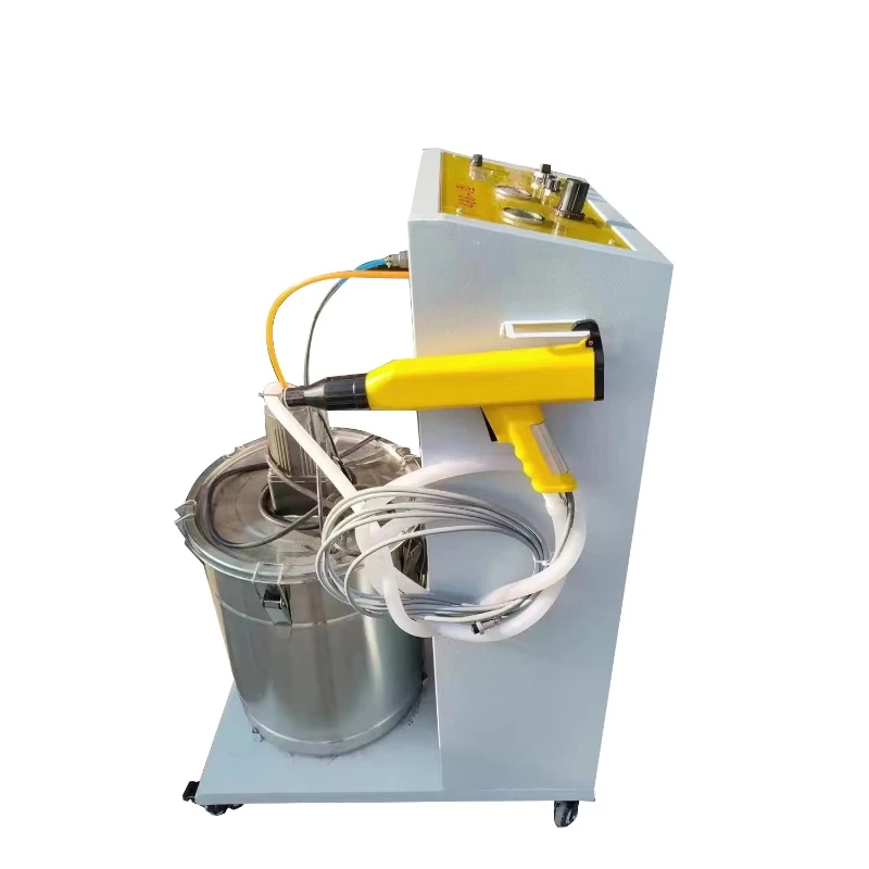 Automatic velvet electrostatic flocking machine with PLC and pump core assembly