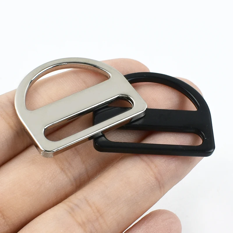 10/20/30/40/50Pcs Meetee 25mm Metal D-shaped Tri-Glide Buckle D Ring Hook Bag Strap Connect Buckles Webbing Hang Clasp Accessory