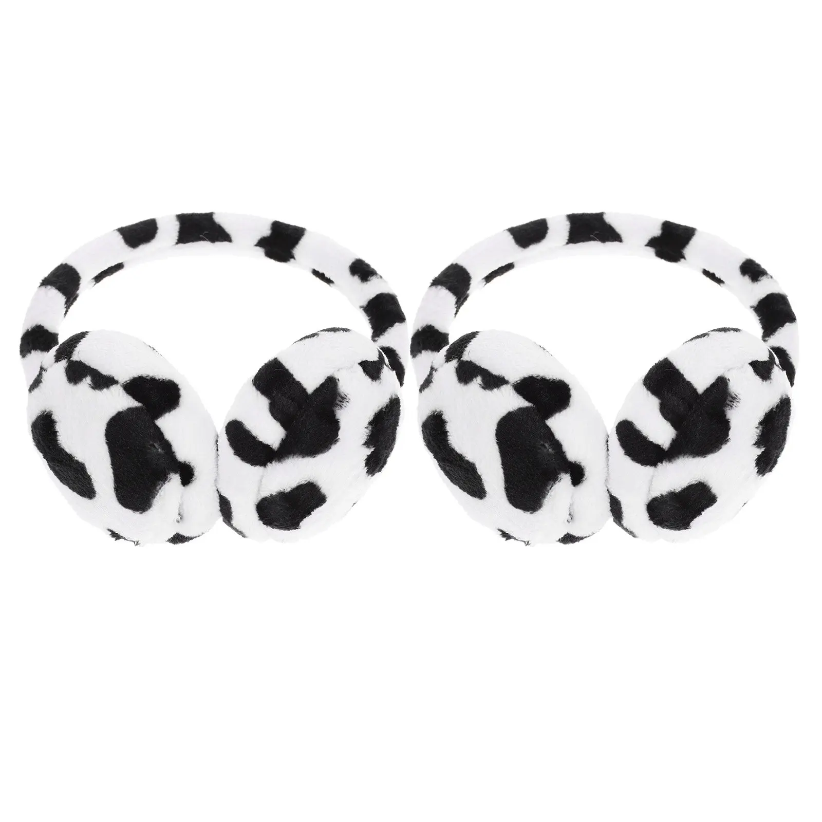 

2 шт. женские наушники-утеплители с регулируемым ремешком, милым коровьим принтом, теплые, для защиты ушей, зимний аксессуар для улицы