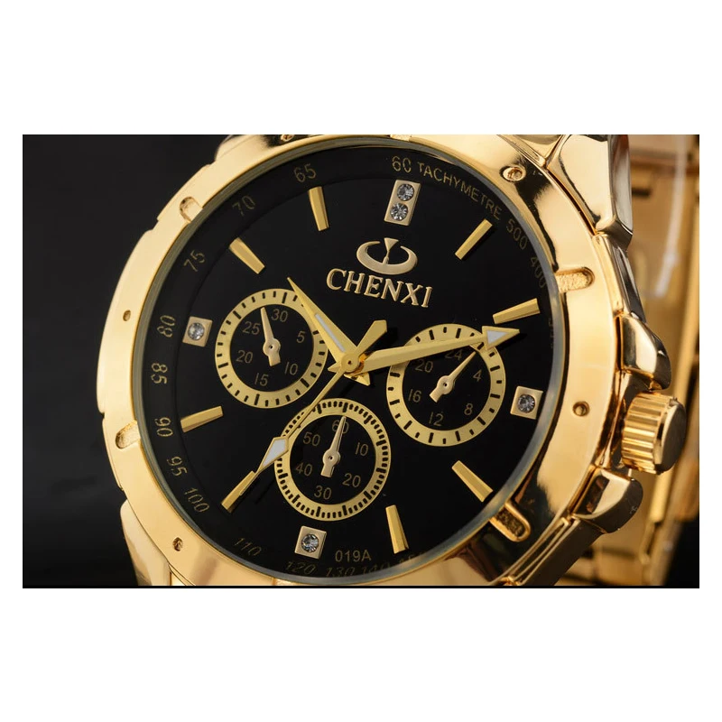 CHENXI Brand Fashion Gold Women Watch Ladies Watch Quartz Watches Luxury Clock Stainless Steel Waterproof Wrist Watches Female