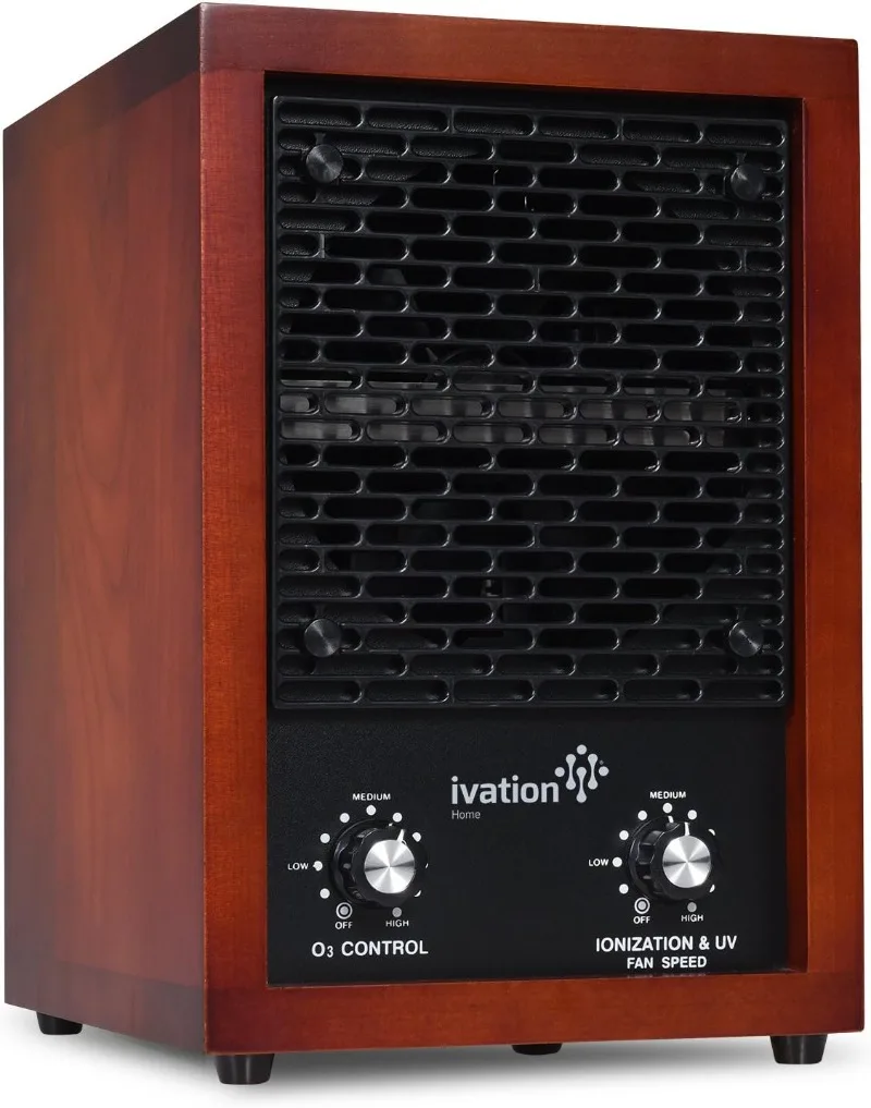 

Ivation 5-in-1 HEPA Air Purifier & Ozone Generator, Ionizer & Deodorizer for Up to 3,700 Sq/Ft – Carbon & Photocatalytic Filters