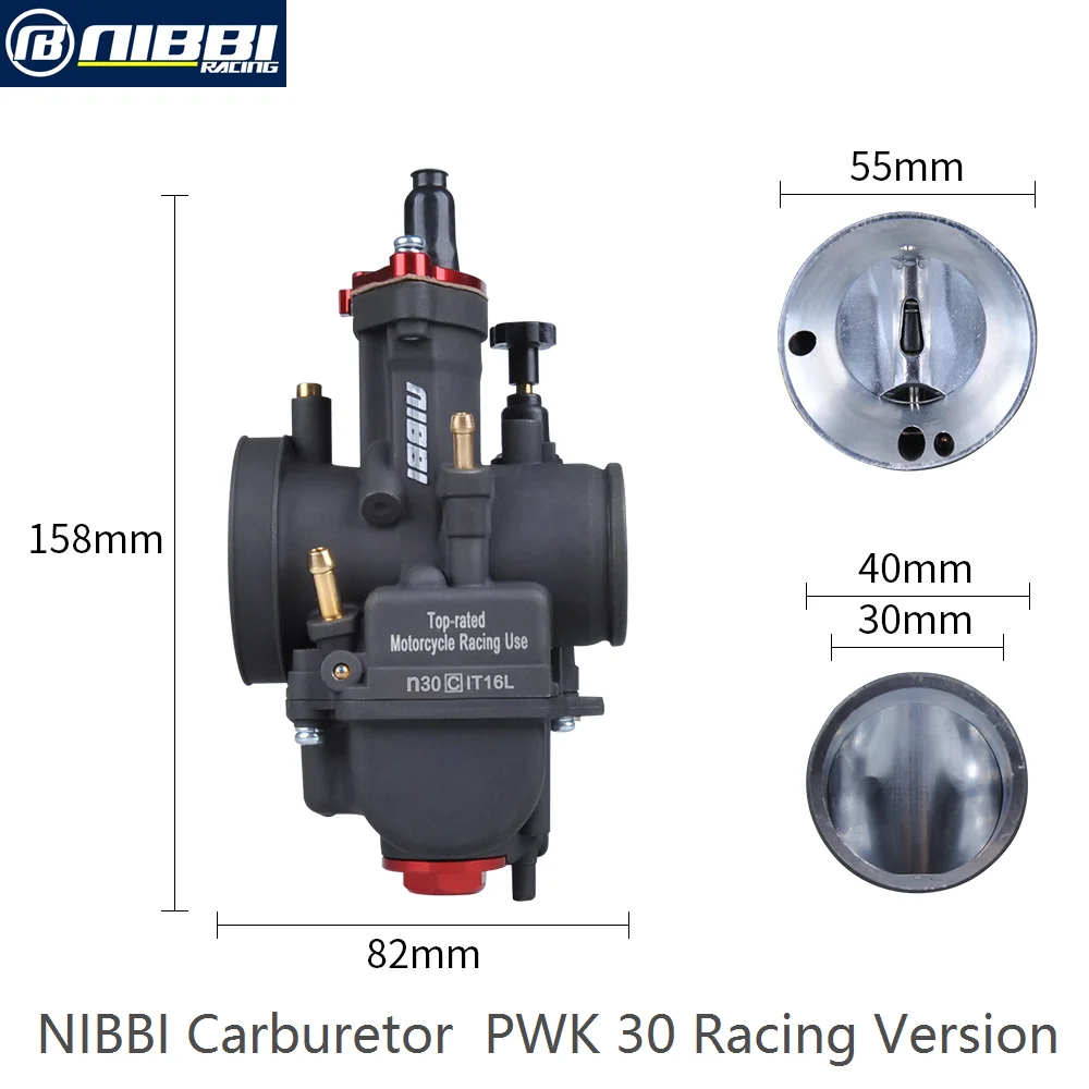 Nibbi PWK30 30 مللي متر الترابية دراجة نارية ATV Carburetors دراجة نارية أنظمة الوقود 2 السكتة الدماغية 4 السكتة الدماغية