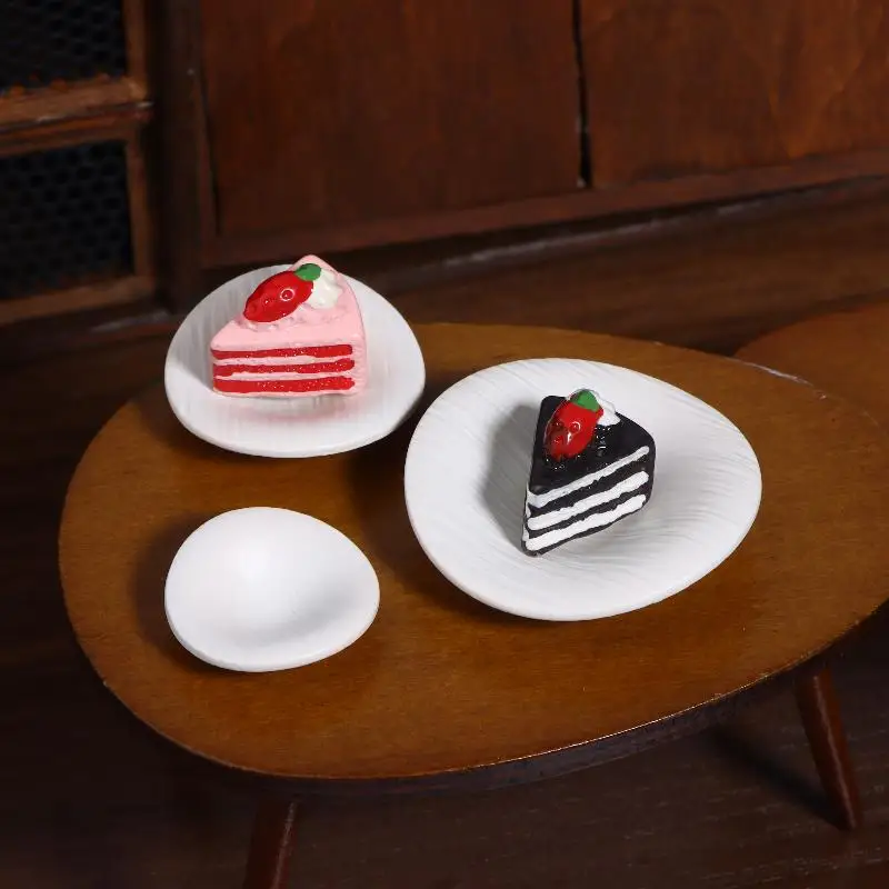 Conjunto de 3 Peças: Prato de Frutas em Miniatura 1:12 para Casa de Bonecas, Decoração de Cozinha em Miniatura, Acessórios para Micro Cenários de Casas de Bonecas