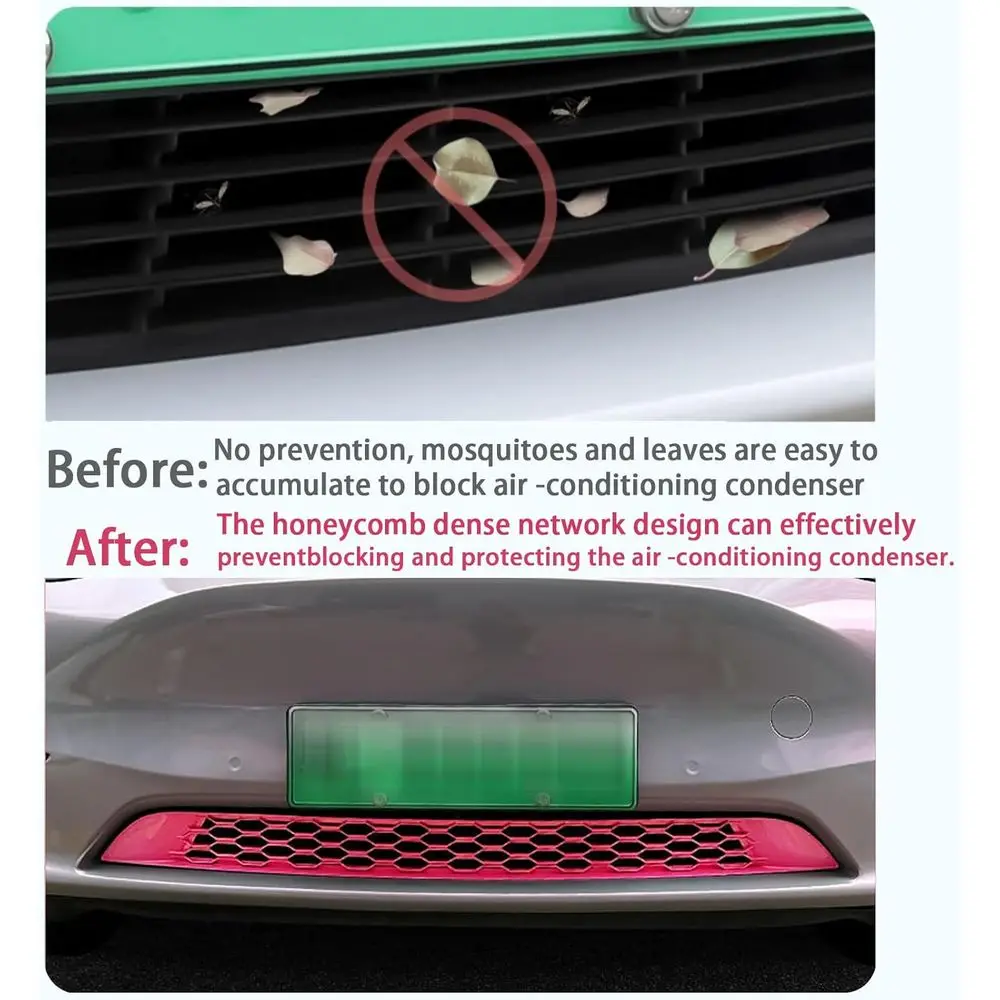 Front Grill Mesh Grille Inserts compatible with Tesla Model 3 and Air conditioning Air Intake Vent Grille Cover for Tesla Model