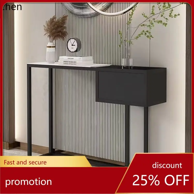 

CZ Corridor Entrance Modern Entryway Wall-Mounted Ultra-Narrow Storage Rack Living Room Iron Art Simple Cabinet