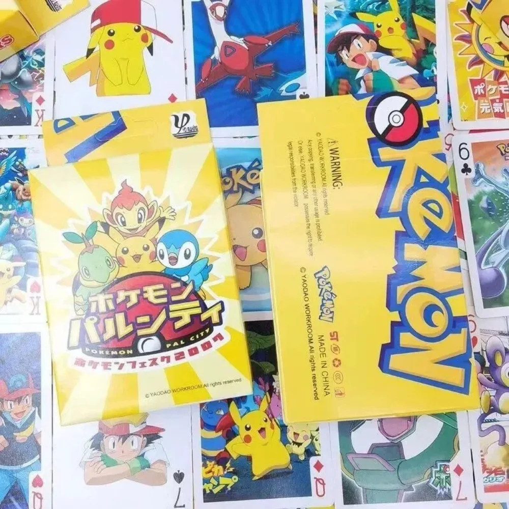 Pokemon 54pcs Poker Classic Characters Cute Pikachu Playing Cards Non-repetitive Children's Gift Casual Puzzle Game Board Game