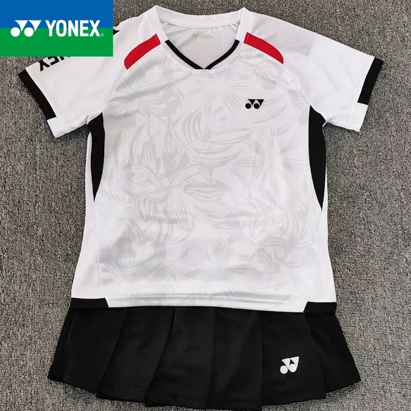 Yonex-بدلة تنس الريشة قصيرة الأكمام للرجال والنساء ، سريعة الجفاف ، تسمح بمرور الهواء وتمتص العرق ، جديدة ،