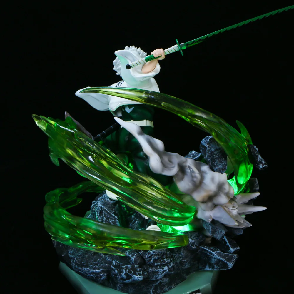 30cm Demon Slayer Shinazugawa Sanemi Luminous Gk statua chłopiec kolekcja Anime Model figurki dekoracja stołu ozdoba zabawki prezenty