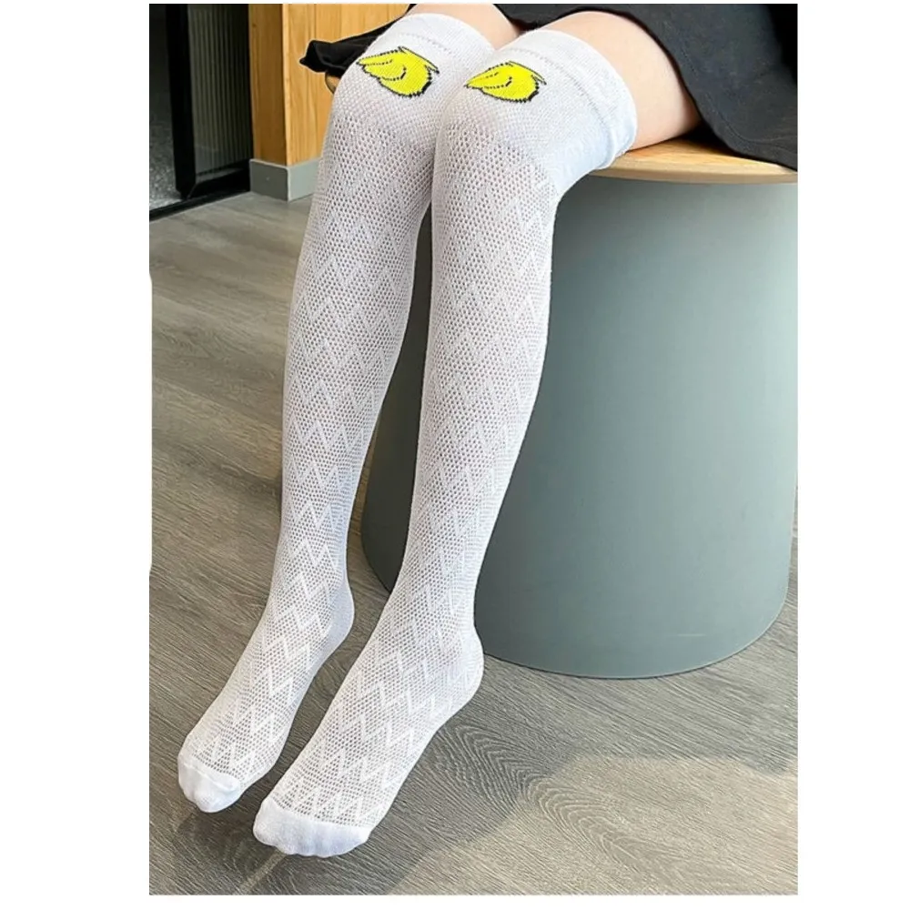 The new children's socks girls over-the-knee mesh stockings baby cartoon small cuhk kids summer thin silk stockings