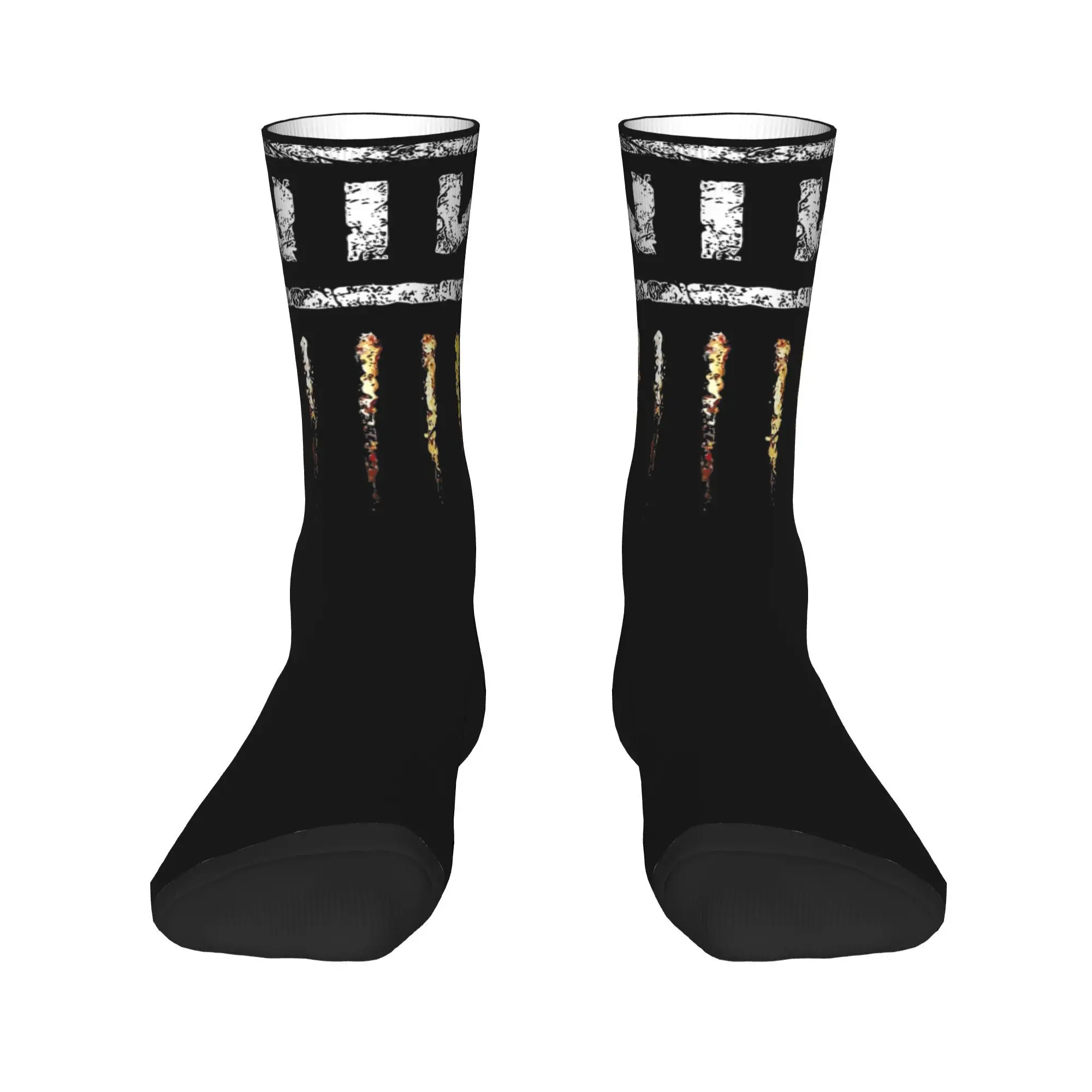 NIN Rock Band Nine Inch Nails Theme Design Dress Socks Merch for Casual Wear Sweat Absorbing Reptile Album Crew Socks