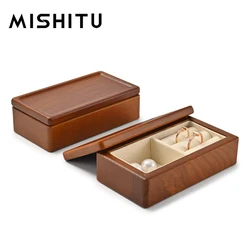 MISHITU Solid Wood Jewelry Storage Box For Earrings Rings Pendant Necklaces Bracelets Premium Jewelry Storage Organizer Home Box