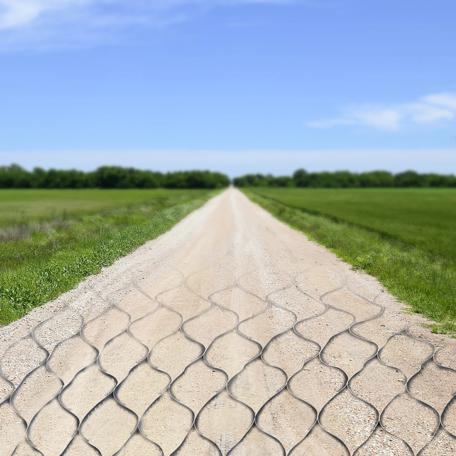 

4 inch Thick Geo Grid Ground Grid Polyethylene Strength, Heavy Load Resistance, for Landscaping, Parking Lots，Patios, Walkways