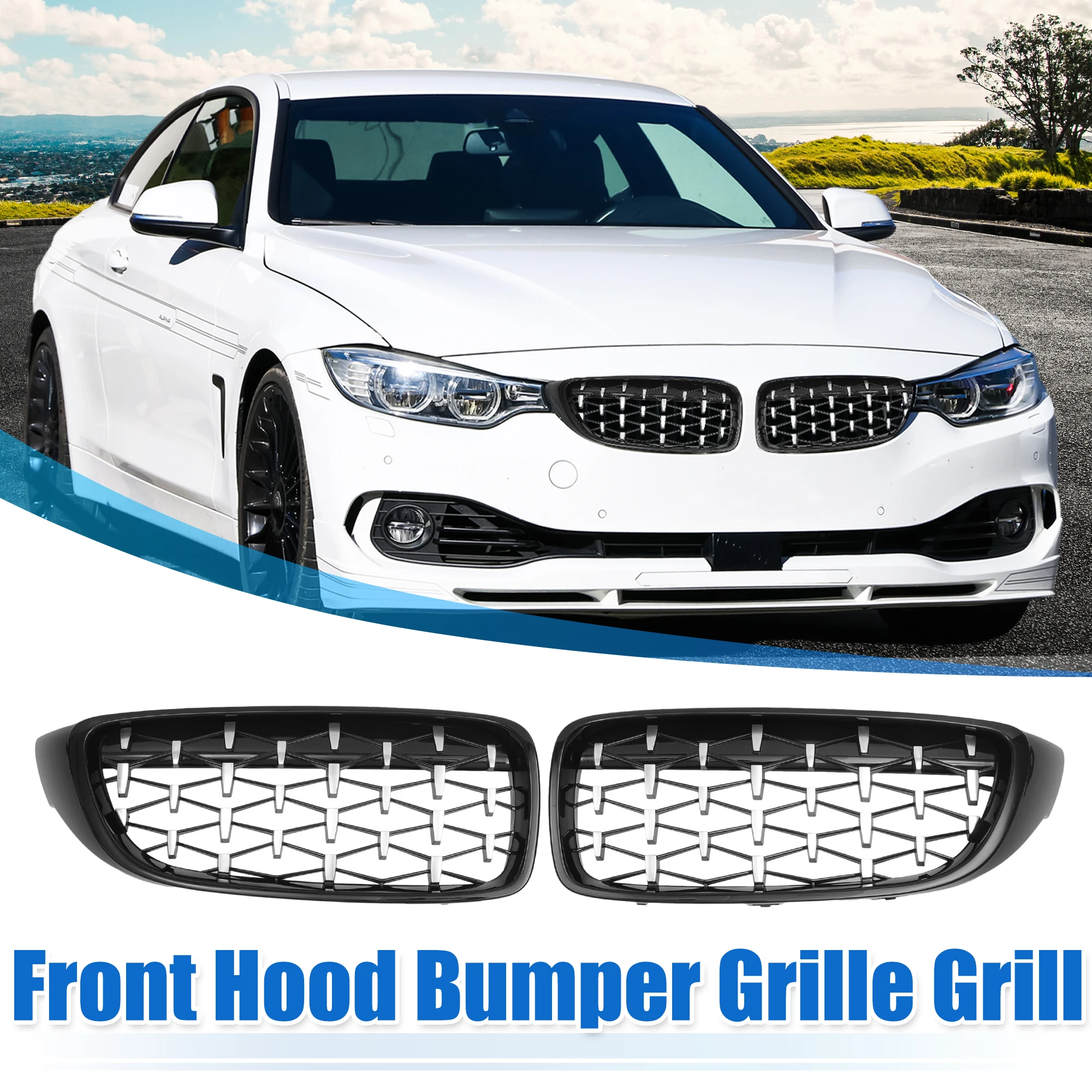 

Передний бампер UXCELL, решетка радиатора для BMW 4 серии f32 2013 2014 2015 2016 2017 2018 2019 2020 51137294813 51137294814